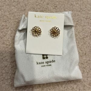 Kate Spade Gold Flower Stud Earrings